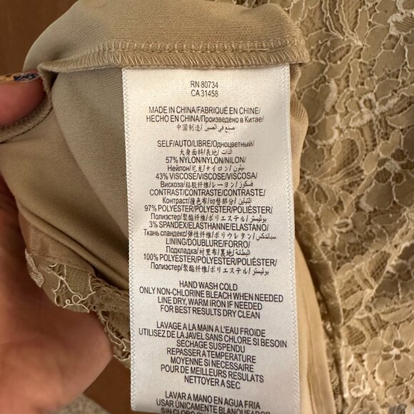 Max and Cleo lace beige dress, size 12, Nwt - Picture 4 of 6